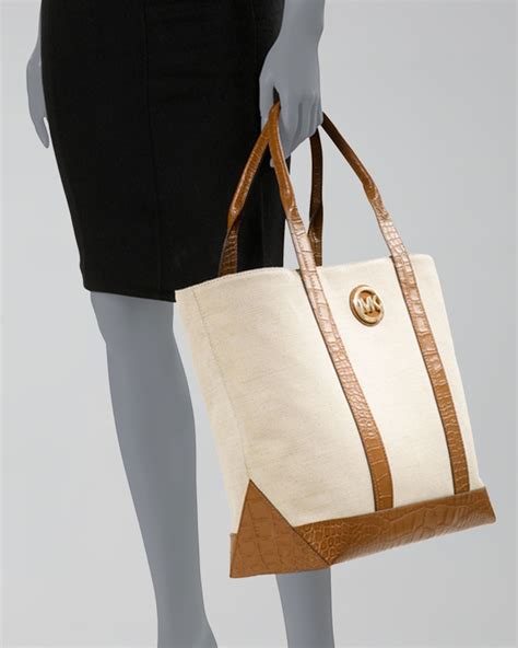 michael kors large tote purse|michael kors large canvas tote.